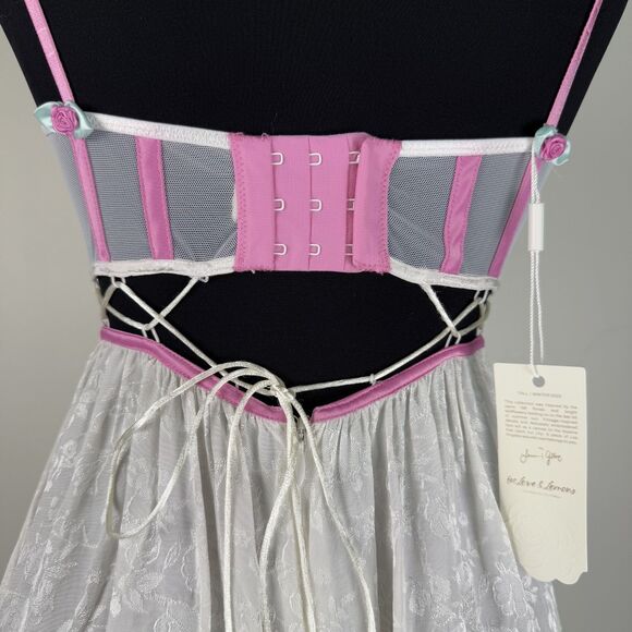 For Love & Lemons Festival Floral Lace Slip Dress | Embroidered Flowers - Picture 6 of 15